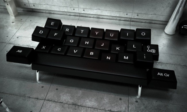 Sofá de diseño en forma de teclado